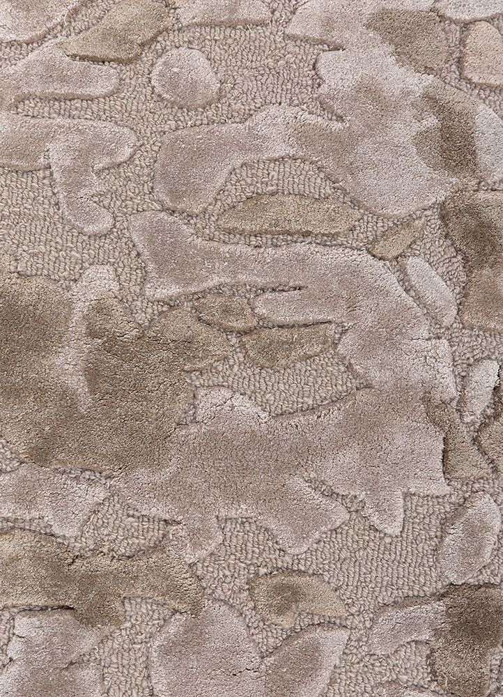white noise ivory wool and viscose hand tufted Rug - CloseUp white noise ivory wool and viscose hand tufted Rug - CloseUp
