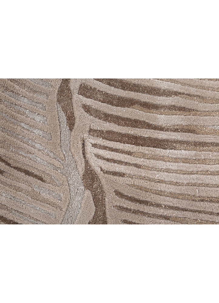 lucid ivory wool and viscose hand tufted Rug - CloseUp