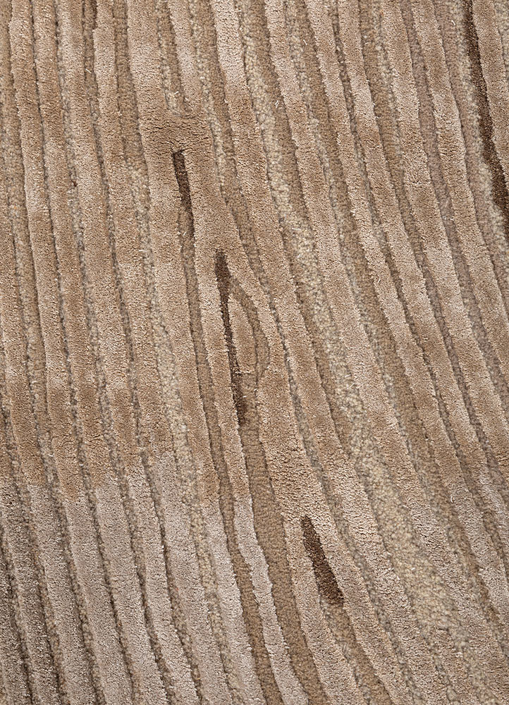 lucid beige and brown wool and viscose hand tufted Rug - CloseUp lucid beige and brown wool and viscose hand tufted Rug - CloseUp