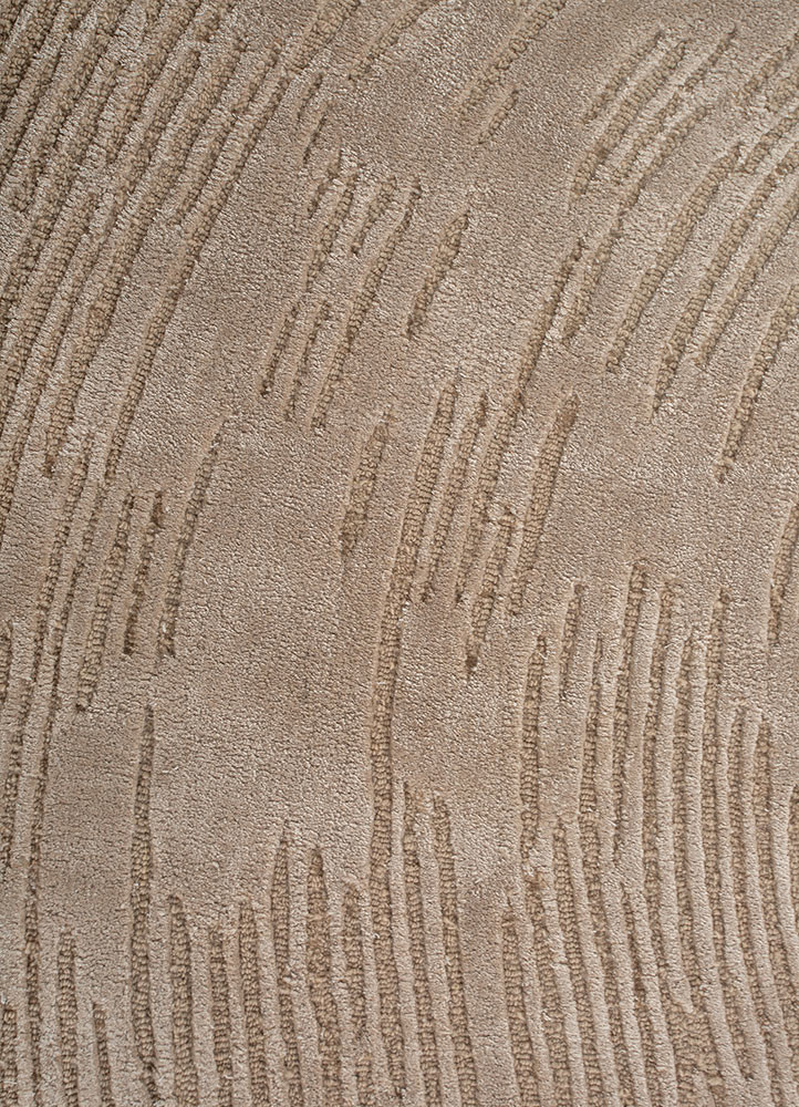 lucid ivory wool and viscose hand tufted Rug - CloseUp