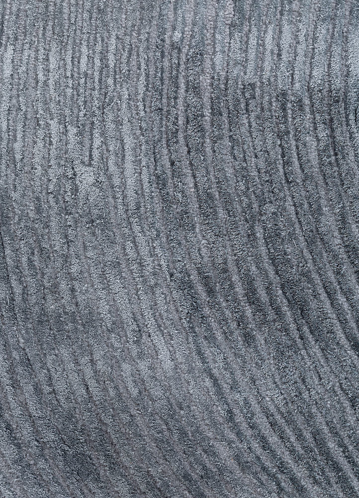 lucid blue wool and viscose hand tufted Rug - CloseUp