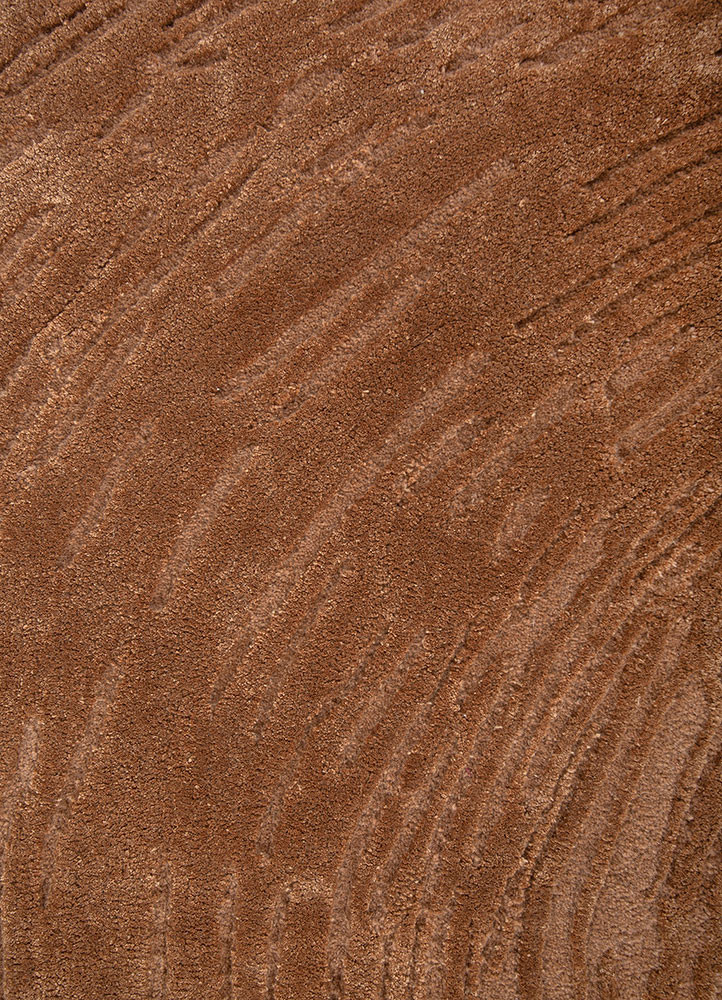 lucid red and orange wool and viscose hand tufted Rug - CloseUp