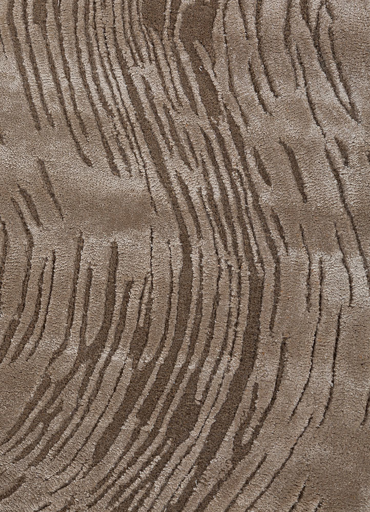 lucid ivory wool and viscose hand tufted Rug - CloseUp