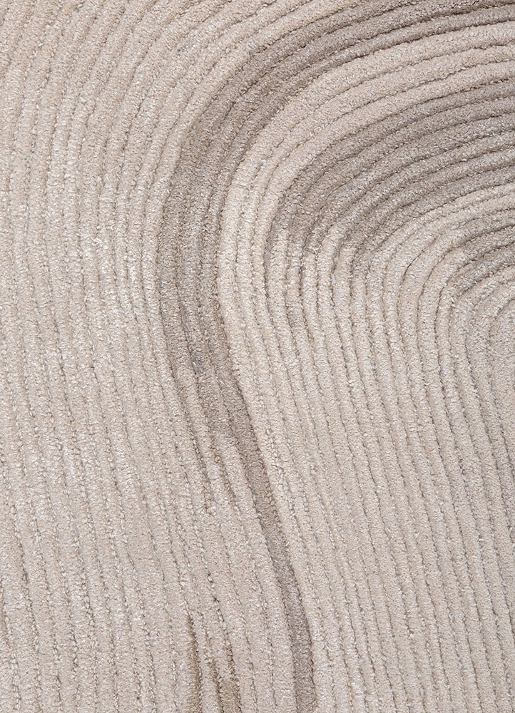 lucid ivory wool and viscose hand tufted Rug - CloseUp