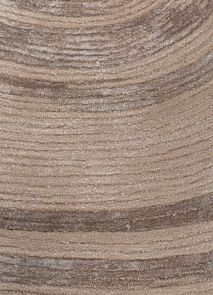 lucid beige and brown wool and viscose hand tufted Rug - CloseUp lucid beige and brown wool and viscose hand tufted Rug - CloseUp