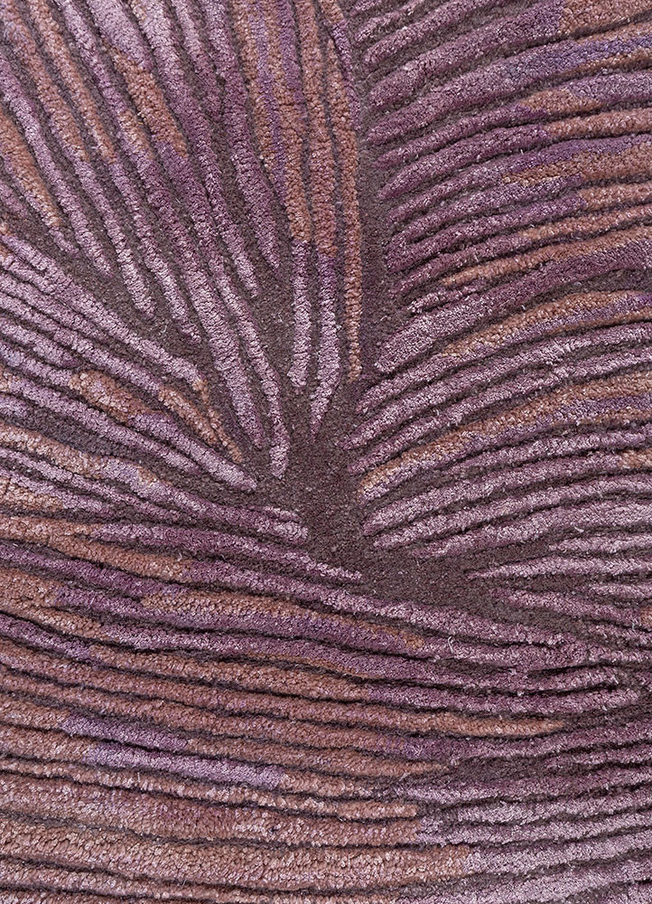 infini pink and purple wool and viscose hand tufted Rug - CloseUp
