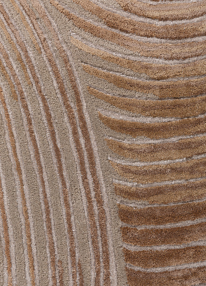 cera beige and brown wool and viscose hand tufted Rug - CloseUp cera beige and brown wool and viscose hand tufted Rug - CloseUp
