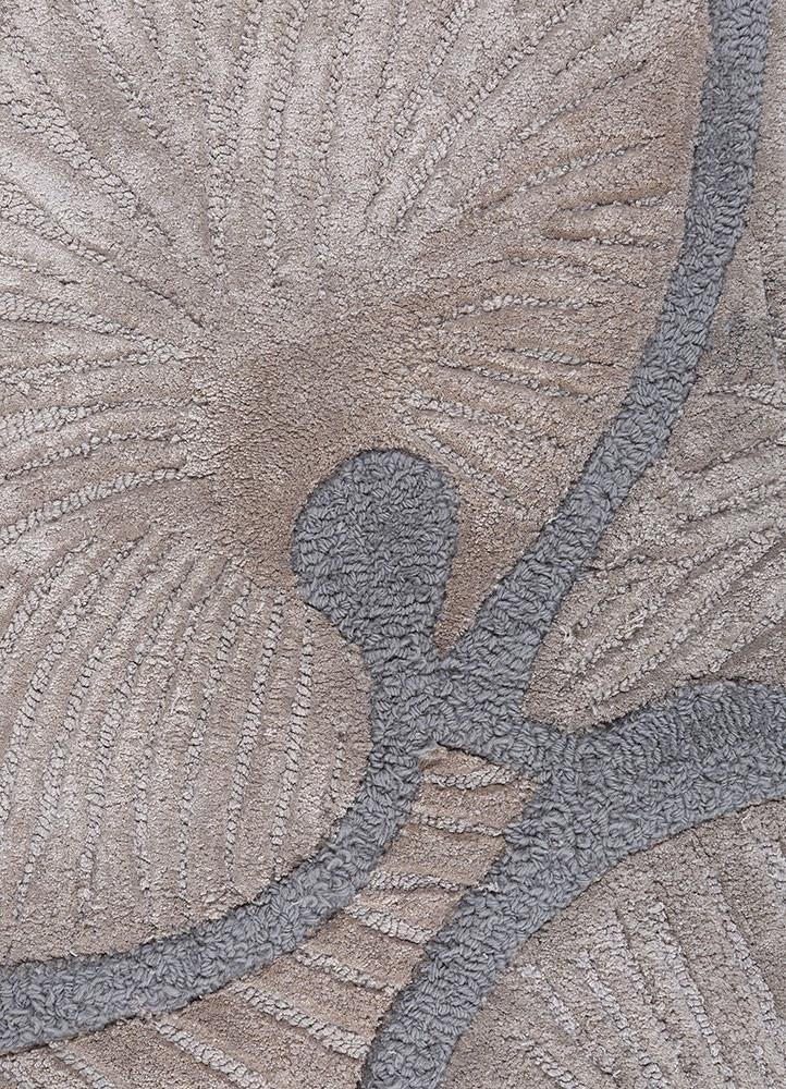 aurelia grey and black wool and viscose hand tufted Rug - CloseUp aurelia grey and black wool and viscose hand tufted Rug - CloseUp