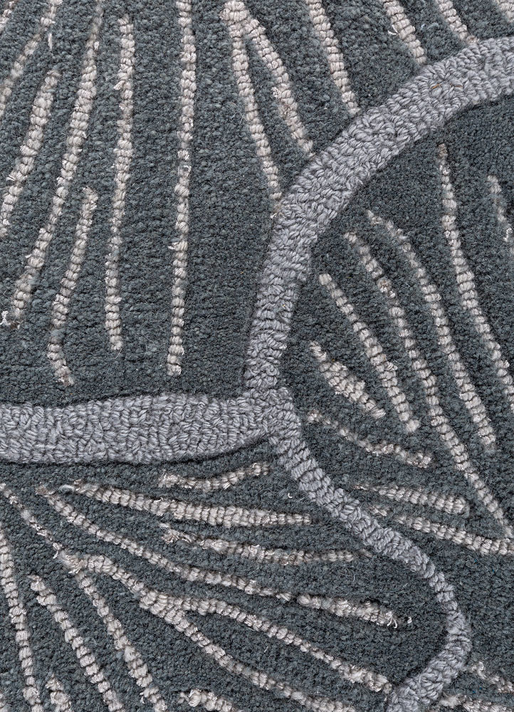aurelia blue wool and viscose hand tufted Rug - CloseUp aurelia blue wool and viscose hand tufted Rug - CloseUp