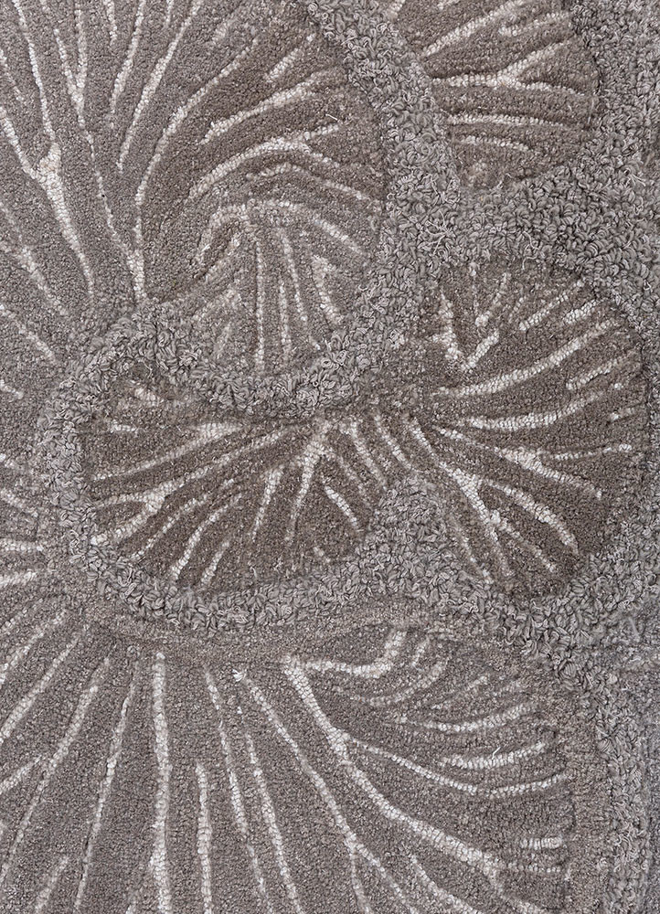 aurelia grey and black wool and viscose hand tufted Rug - CloseUp aurelia grey and black wool and viscose hand tufted Rug - CloseUp