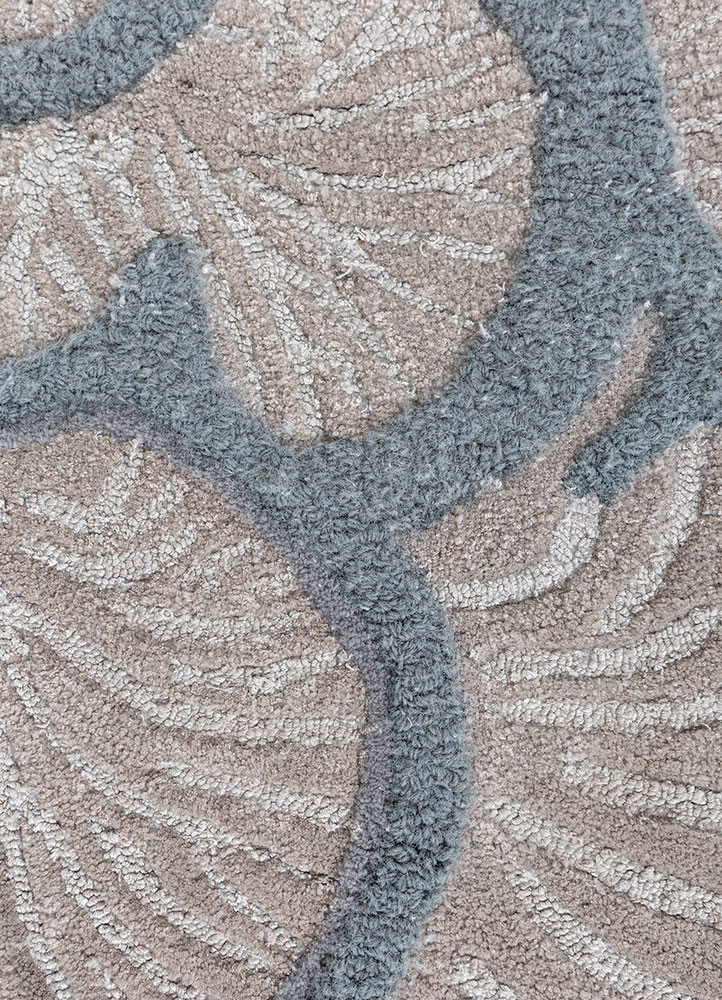 aurelia grey and black wool and viscose hand tufted Rug - CloseUp aurelia grey and black wool and viscose hand tufted Rug - CloseUp