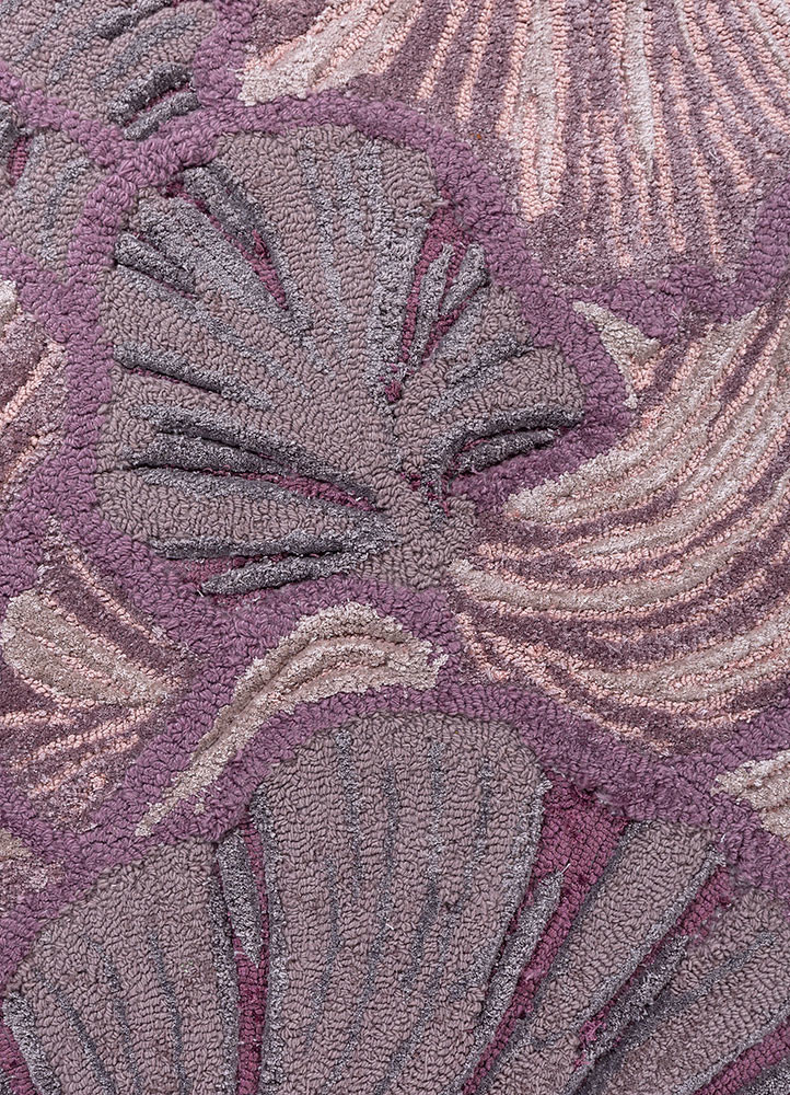 aurelia pink and purple wool and viscose hand tufted Rug - CloseUp