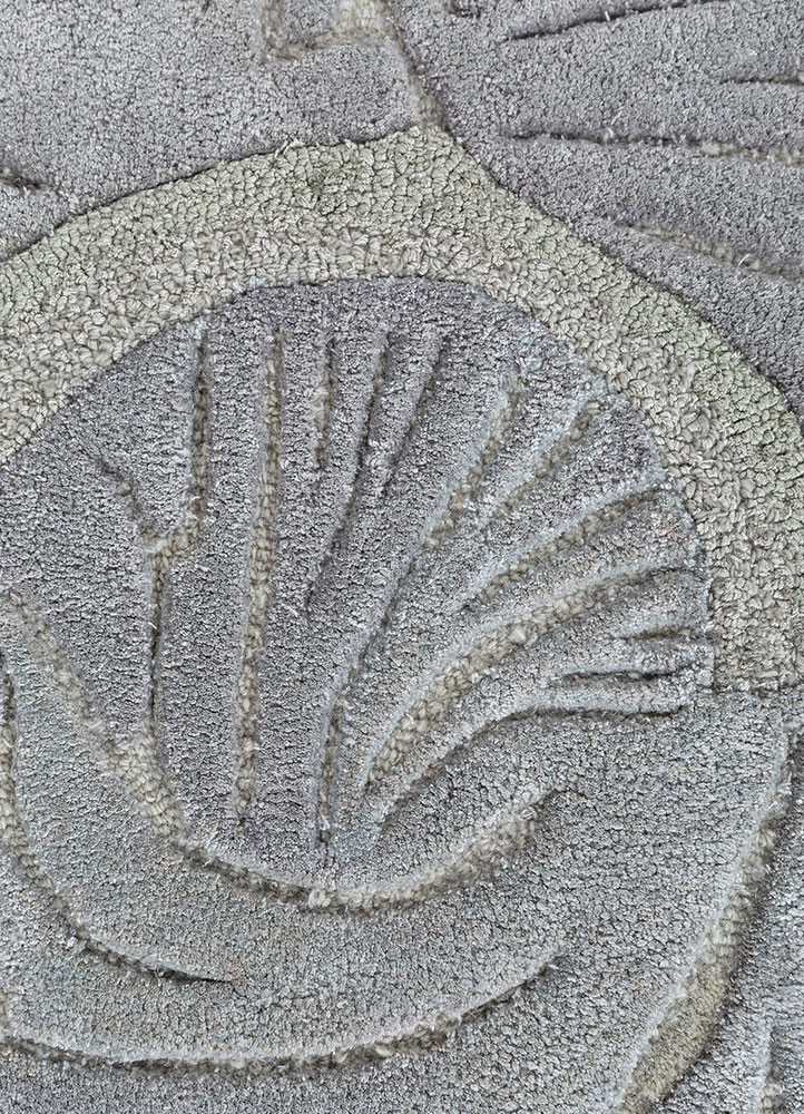 aurelia blue wool and viscose hand tufted Rug - CloseUp