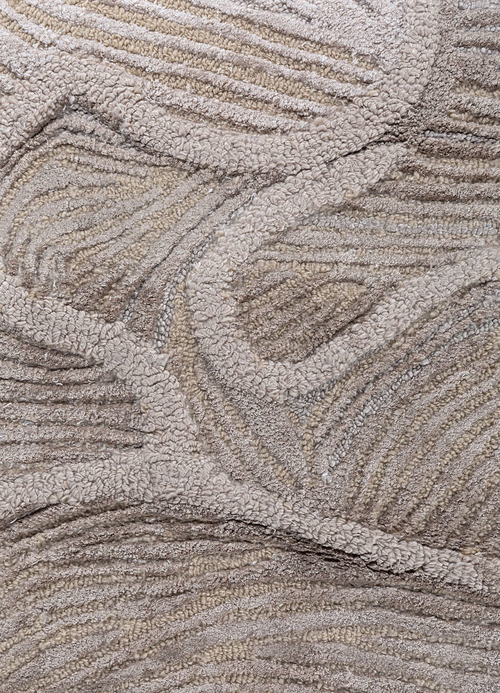 aurelia beige and brown wool and viscose hand tufted Rug - CloseUp aurelia beige and brown wool and viscose hand tufted Rug - CloseUp