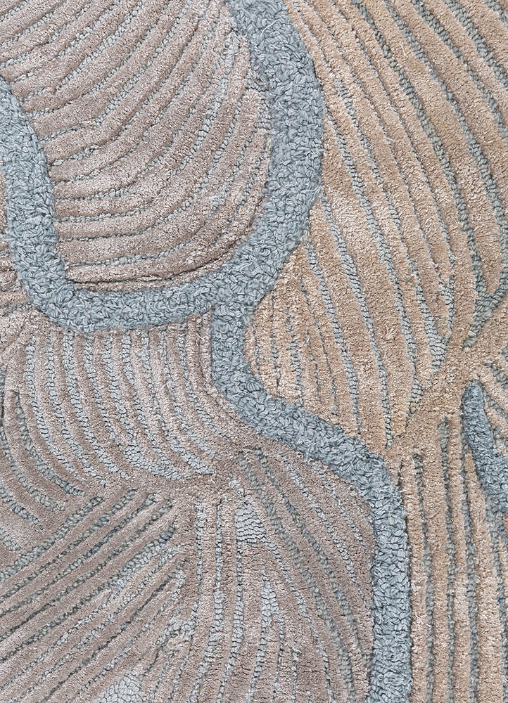 aurelia grey and black wool and viscose hand tufted Rug - CloseUp aurelia grey and black wool and viscose hand tufted Rug - CloseUp
