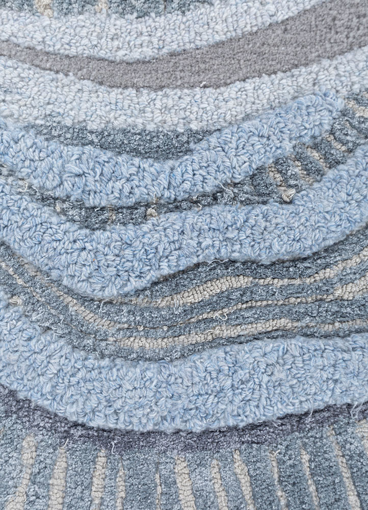 aurelia blue wool and viscose hand tufted Rug - CloseUp aurelia blue wool and viscose hand tufted Rug - CloseUp