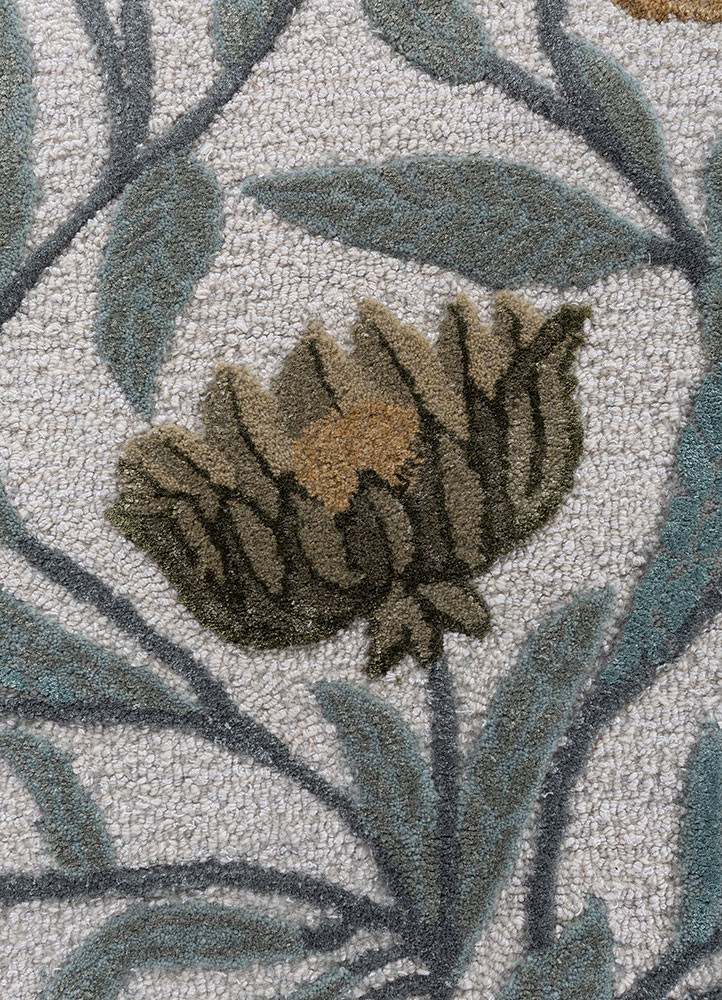 hacienda ivory wool and viscose hand tufted Rug - CloseUp hacienda ivory wool and viscose hand tufted Rug - CloseUp