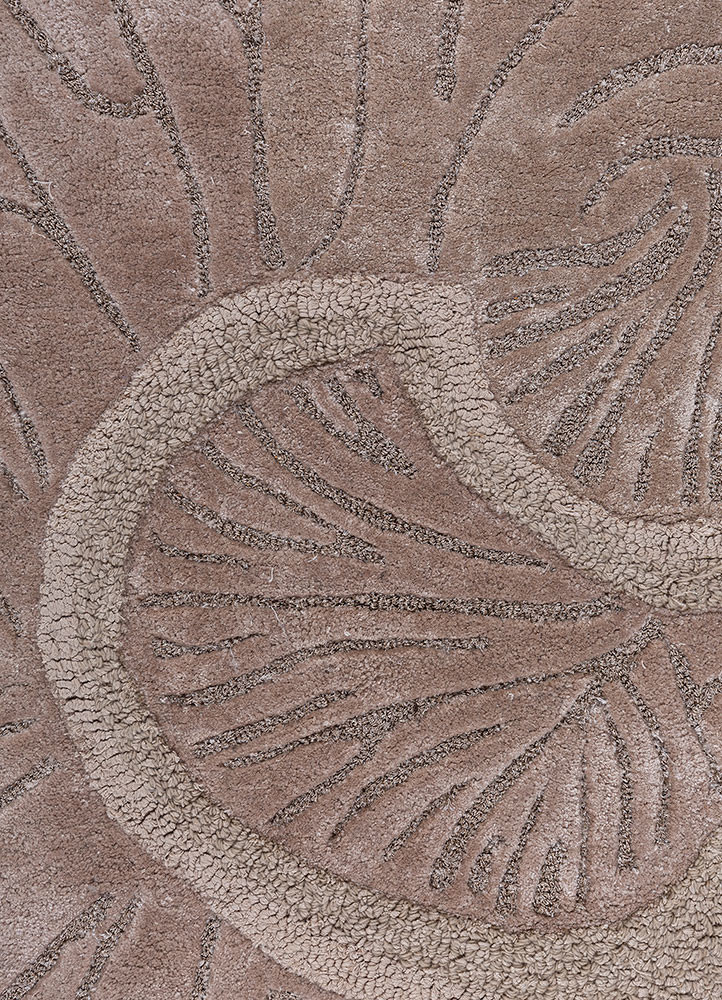 aurelia beige and brown wool and viscose hand tufted Rug - CloseUp aurelia beige and brown wool and viscose hand tufted Rug - CloseUp