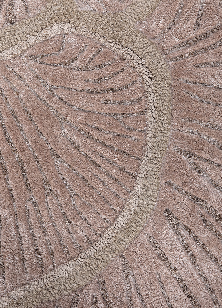 aurelia beige and brown wool and viscose hand tufted Rug - CloseUp aurelia beige and brown wool and viscose hand tufted Rug - CloseUp