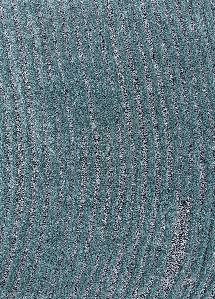 lucid blue wool and viscose hand tufted Rug - CloseUp lucid blue wool and viscose hand tufted Rug - CloseUp