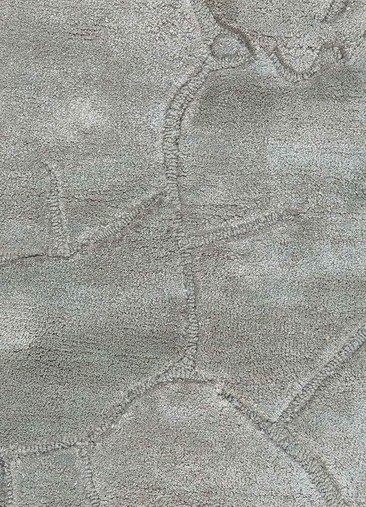 pathways blue wool and viscose hand tufted Rug - CloseUp pathways blue wool and viscose hand tufted Rug - CloseUp