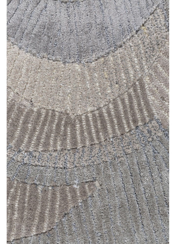 pathways ivory wool and viscose hand tufted Rug - CloseUp