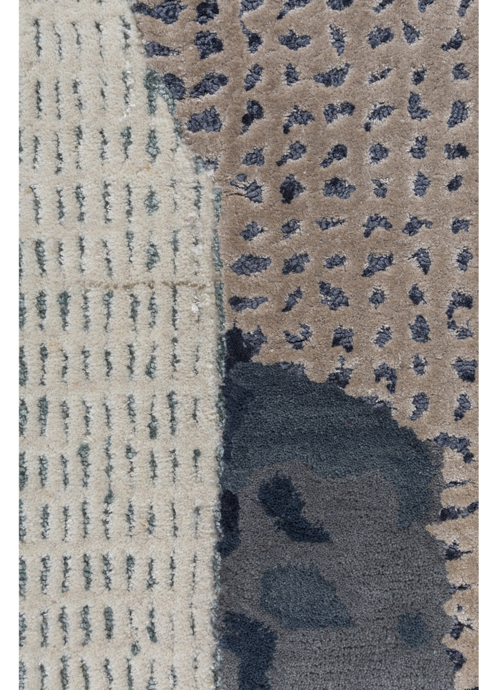 pathways ivory wool and viscose hand tufted Rug - CloseUp pathways ivory wool and viscose hand tufted Rug - CloseUp