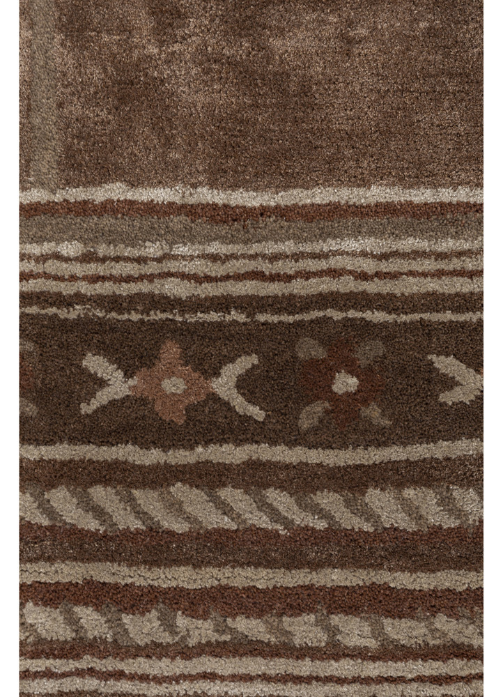 aprezo beige and brown wool and viscose hand tufted Rug - CloseUp aprezo beige and brown wool and viscose hand tufted Rug - CloseUp