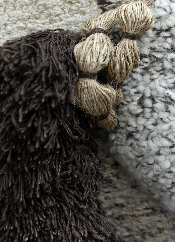diwar beige and brown wool hand knotted WALL ART & TAPESTRY - CloseUp diwar beige and brown wool hand knotted WALL ART & TAPESTRY - CloseUp