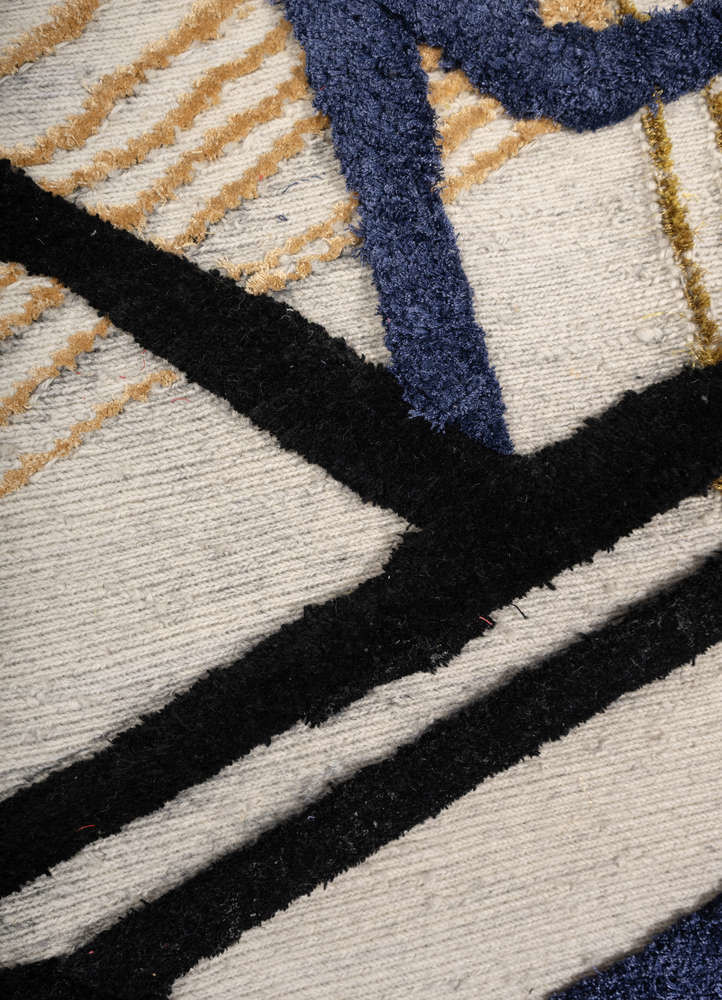exposed spine ivory wool and bamboo silk hand knotted WALL ART & TAPESTRY - CloseUp exposed spine ivory wool and bamboo silk hand knotted WALL ART & TAPESTRY - CloseUp