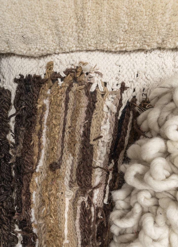 exposed spine grey and black wool wall art WALL ART & TAPESTRY - CloseUp