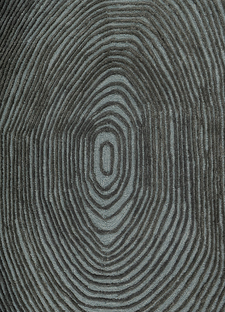 pathways blue wool and viscose hand tufted Rug - CloseUp pathways blue wool and viscose hand tufted Rug - CloseUp