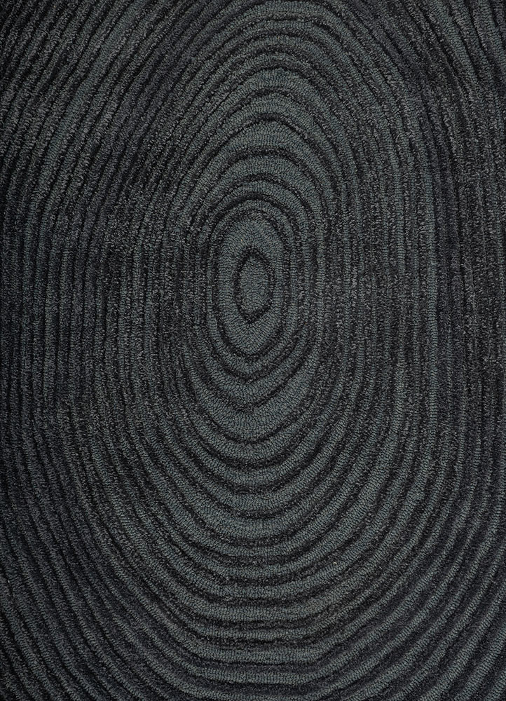 pathways blue wool and viscose hand tufted Rug - CloseUp