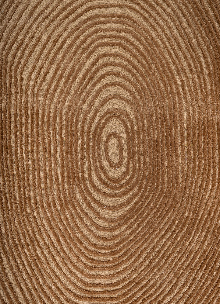 pathways gold wool and viscose hand tufted Rug - CloseUp