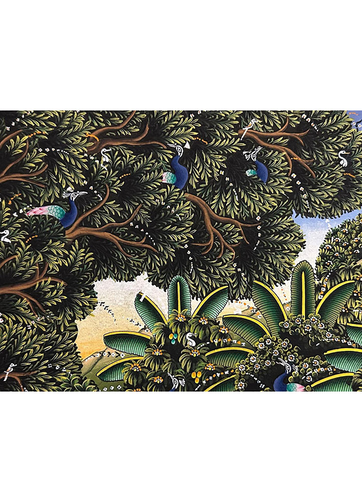 bridge bharat vibrant natural pigment colors on handmade sheet art work WALL ART & TAPESTRY - CloseUp bridge bharat vibrant natural pigment colors on handmade sheet art work WALL ART & TAPESTRY - CloseUp