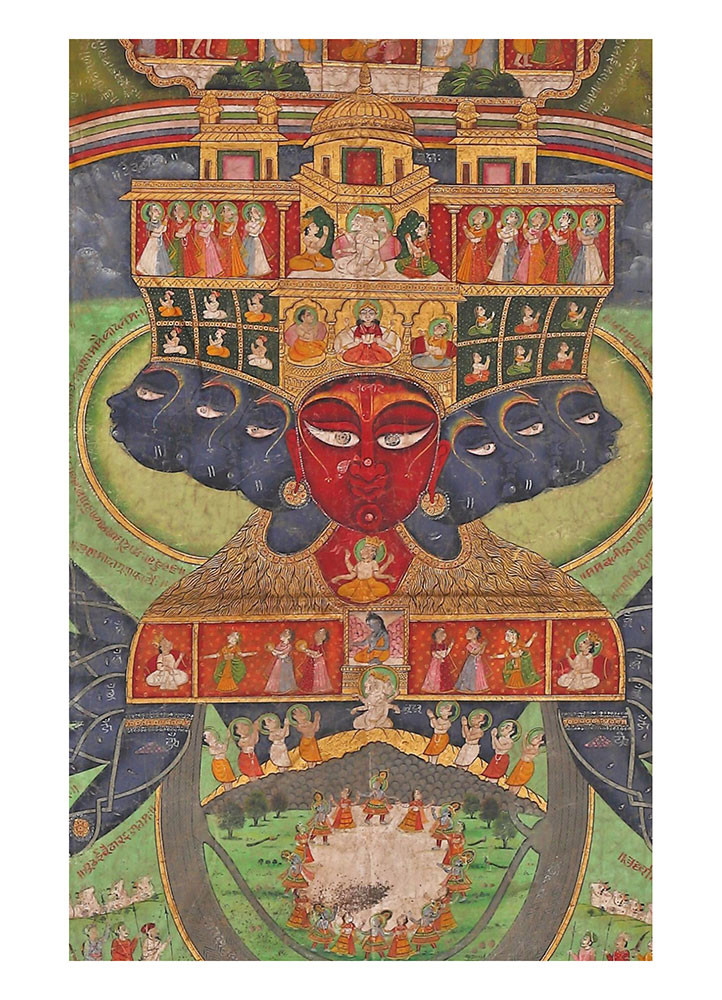 bridge bharat vibrant natural pigment colors on cotton cloth art work WALL ART & TAPESTRY - CloseUp