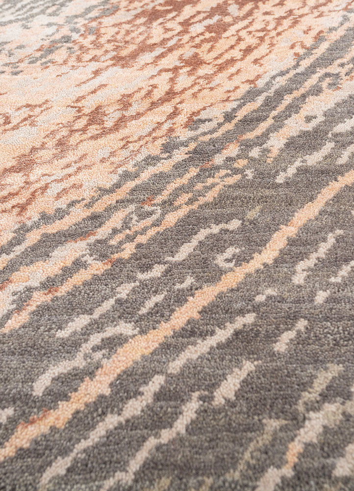 hidden by kavi grey and black wool and bamboo silk hand knotted Rug - CloseUp hidden by kavi grey and black wool and bamboo silk hand knotted Rug - CloseUp