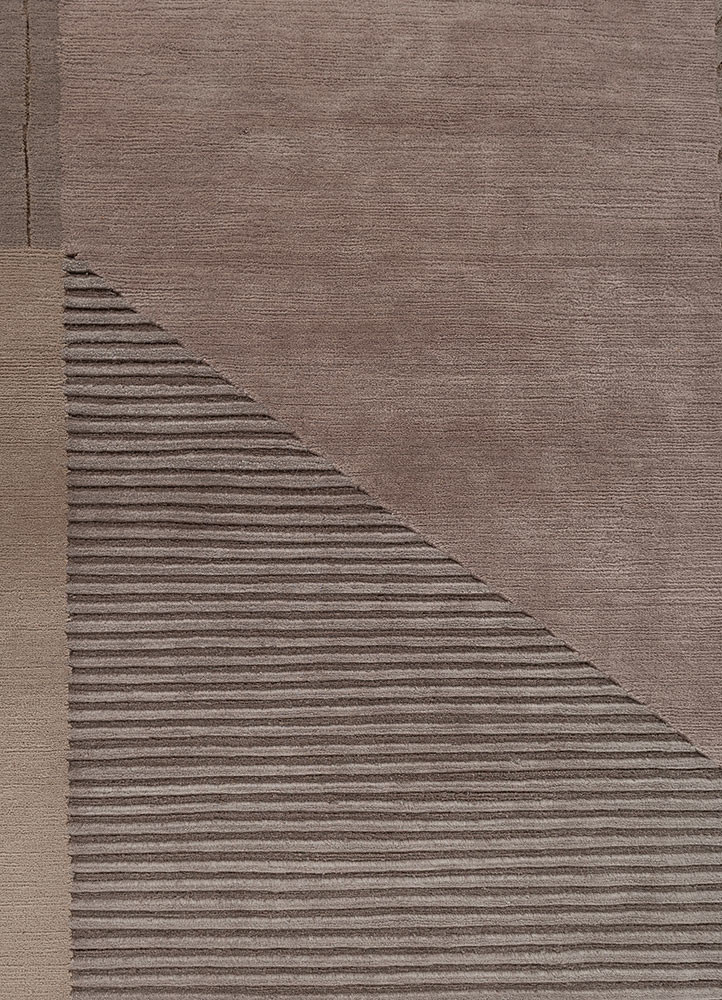 blythe beige and brown wool hand knotted Rug - CloseUp blythe beige and brown wool hand knotted Rug - CloseUp