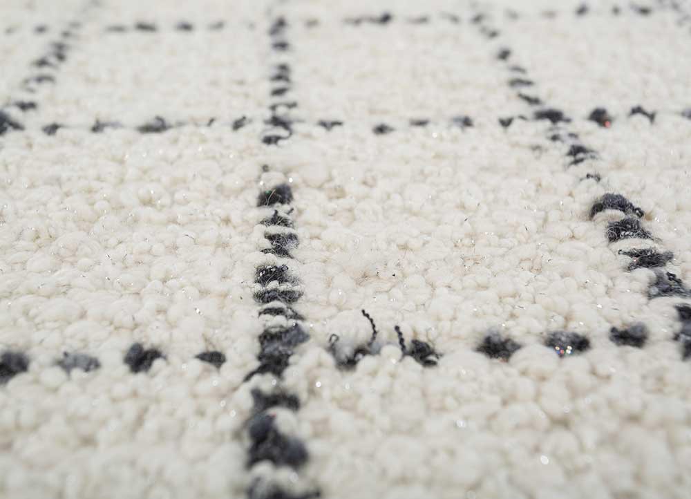 atelier ivory wool flat weaves Rug - CloseUp