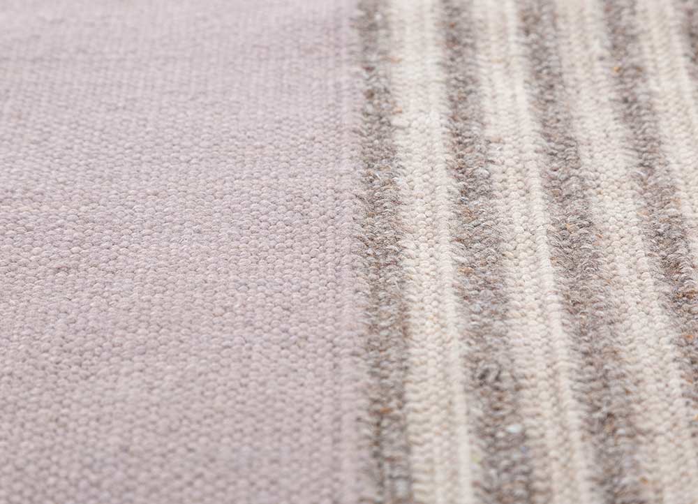 al fresco beige and brown polyester flat weaves Rug - CloseUp