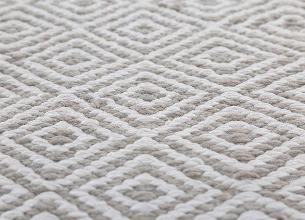 abrash ivory polyester flat weaves Rug - CloseUp abrash ivory polyester flat weaves Rug - CloseUp