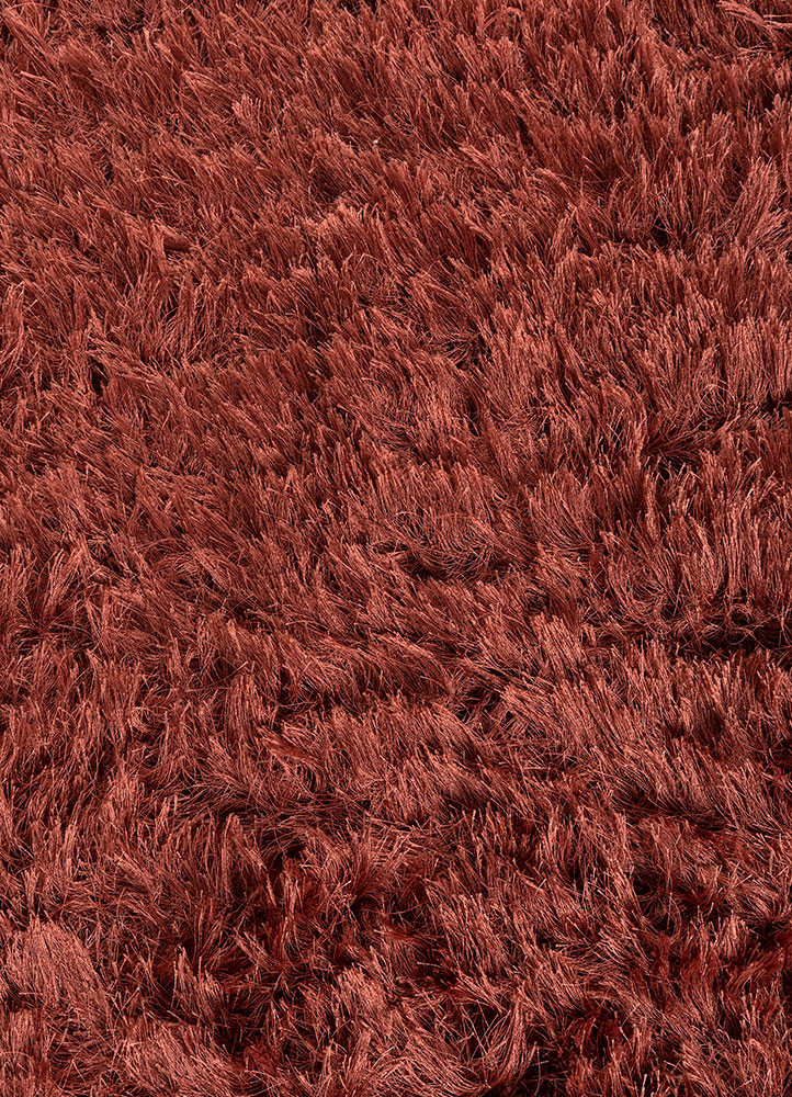 aprezo red and orange polyester hand loom Rug - CloseUp aprezo red and orange polyester hand loom Rug - CloseUp