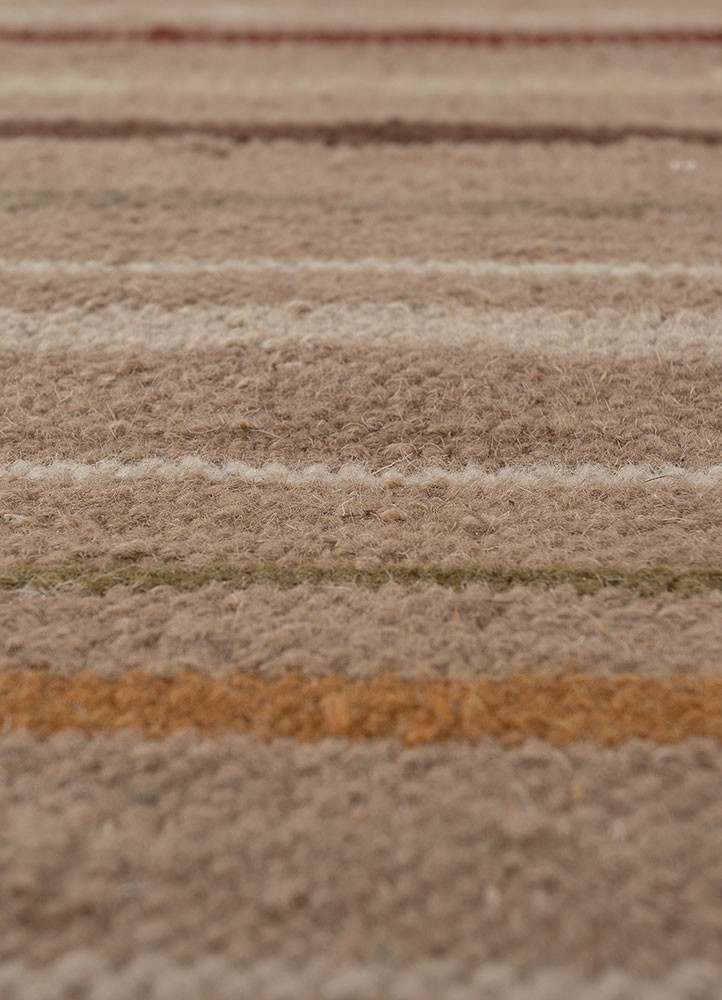 abrash grey and black wool flat weaves Rug - CloseUp