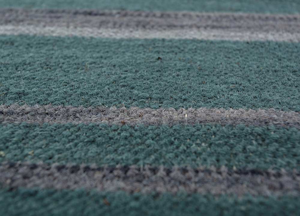 checkers blue wool flat weaves Rug - CloseUp checkers blue wool flat weaves Rug - CloseUp
