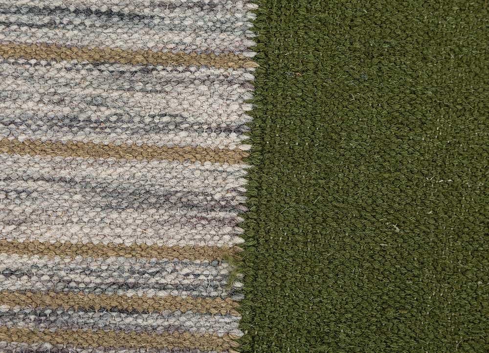 indusbar blue wool flat weaves Rug - CloseUp