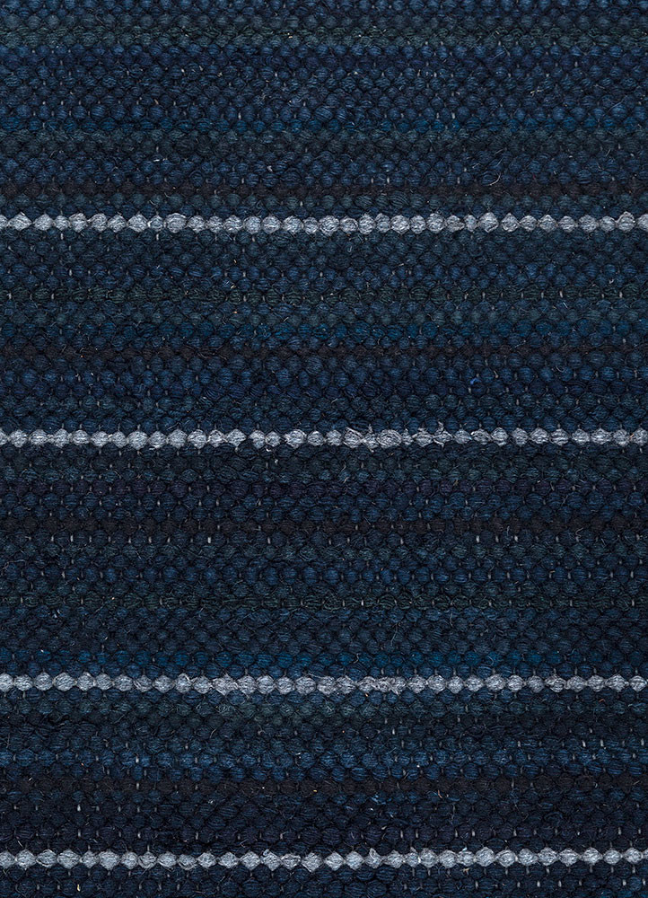 abrash blue wool flat weaves Rug - CloseUp abrash blue wool flat weaves Rug - CloseUp