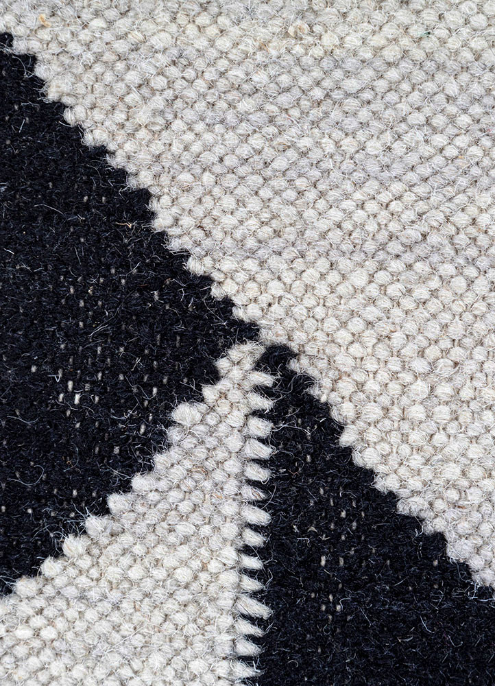 checkers blue wool flat weaves Rug - CloseUp checkers blue wool flat weaves Rug - CloseUp