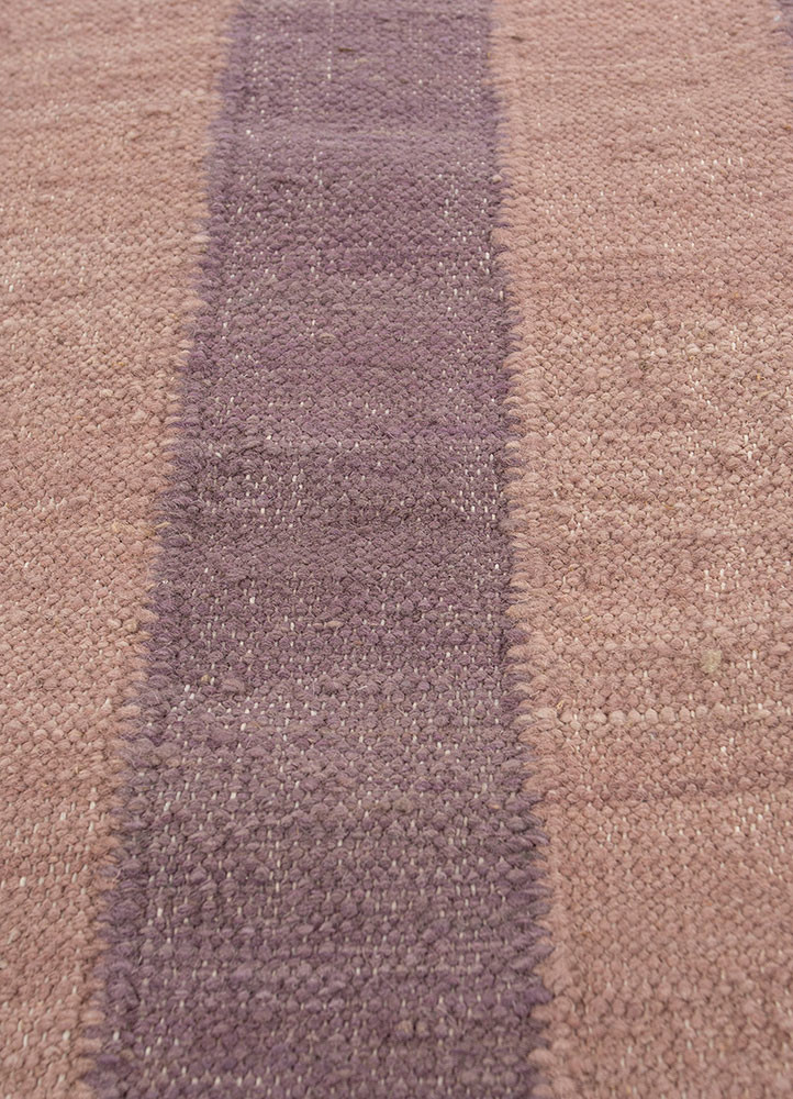 checkers pink and purple wool flat weaves Rug - CloseUp checkers pink and purple wool flat weaves Rug - CloseUp