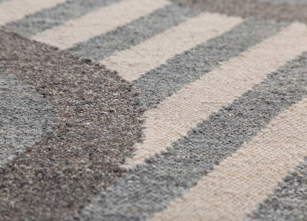 alhambra ivory wool flat weaves Rug - CloseUp