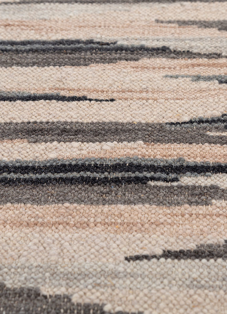 indusbar red and orange wool flat weaves Rug - CloseUp indusbar red and orange wool flat weaves Rug - CloseUp